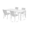 Armen Living Sienna and Madsen 5 Piece Outdoor Eucalyptus Dining Set with Gray Teak Finish SETODDI5DK - alternate 9
